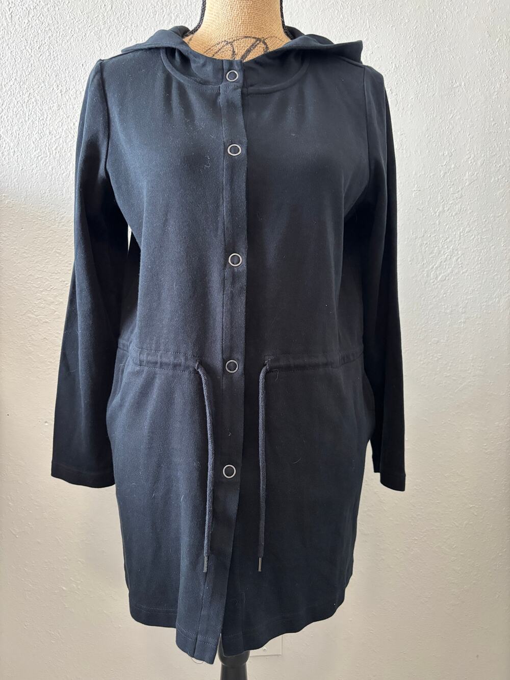 J.Jill Pure Jill Jacket Cardigan Long Line Size Small Petite Black